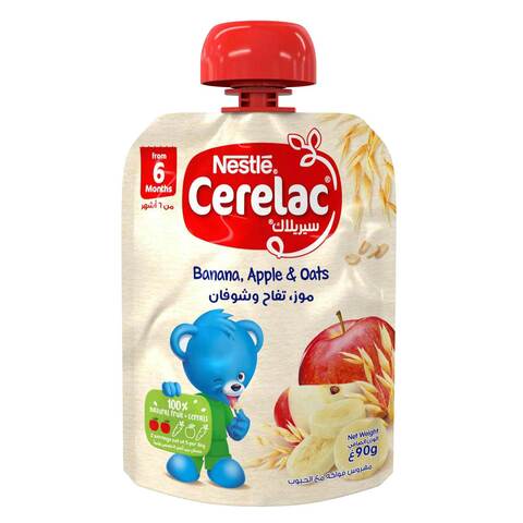 Nestle Banana Apple Pear And Orange Puree Cerelac 6 Months 90g