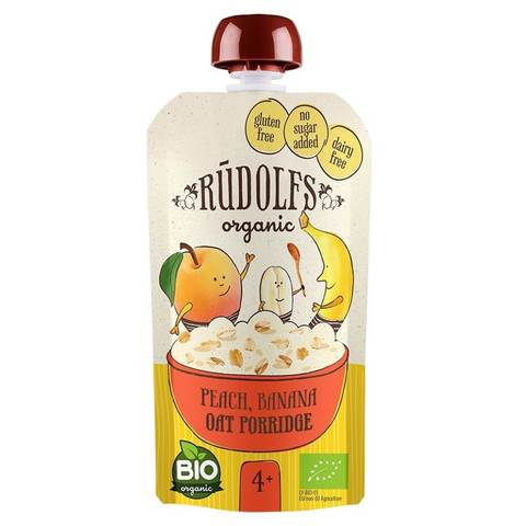 Rudolfs Peach Banana Oat Porridge Smoothie For Babies 110g