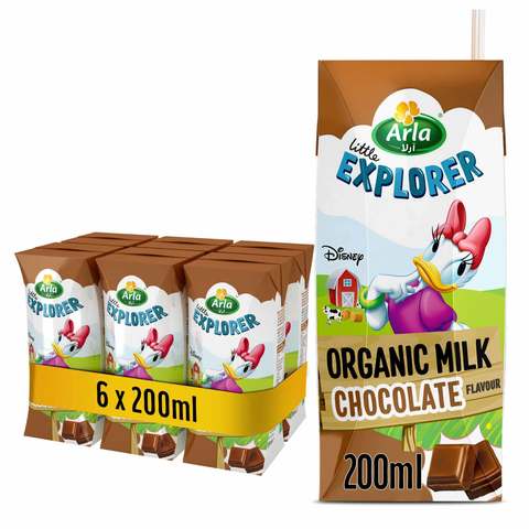 Arla Disney Organic Chocolate Milk 200ml x Pack of 6