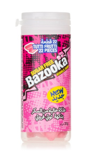 Bazooka tutti frutti bubble gum 31g