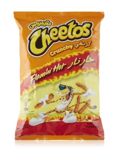 Cheetos crunchy flaming hot crisps 50g