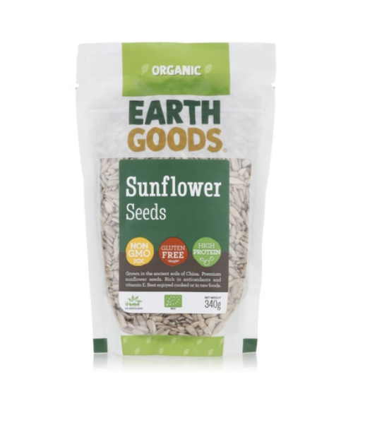 Earth Goods organic sunflower seeds 340g