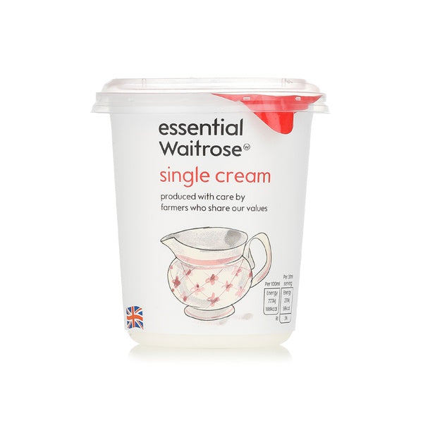 Essential Waitrose single cream 300ml