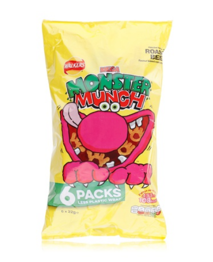 Monster Munch roast beef flavour 6x22g