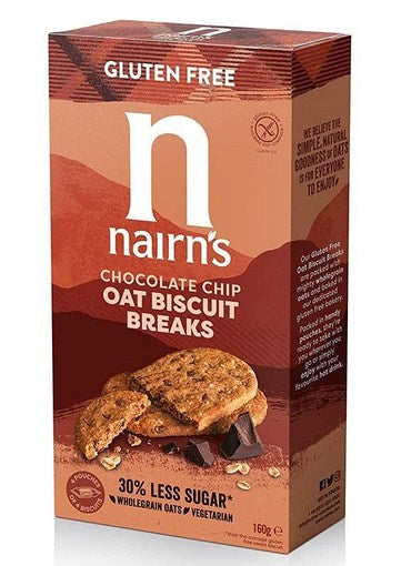 Nairn\'s Gluten Free Chocolate Chip Biscuit Breaks, 160 gm