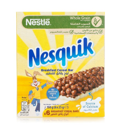 Nestle Nesquick chocolate cereal 25g X6