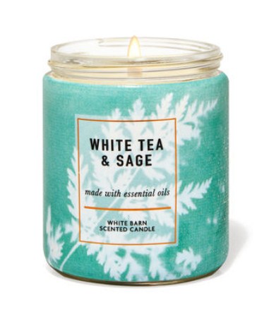 WHITE TEA & SAGE Single Wick Candle