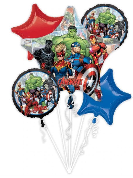 Avengers Marvel Powers Unite Balloon Bouquet 5pcs