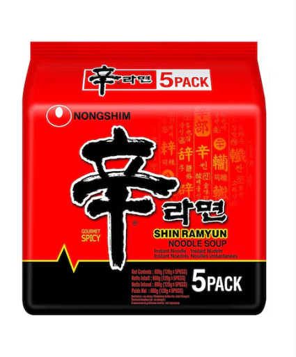 Nongshim Shin Ramyun Noodles 120g Pack of 5