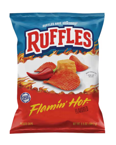 Ruffles Flaming Hot Flavoured Potato Chips 184.2g