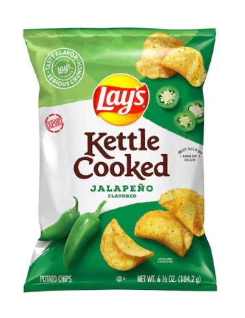 Lay's Kettle Cooked Jalapeno Flavoured Potato Chips 184.27g